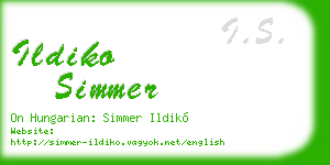 ildiko simmer business card
