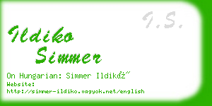 ildiko simmer business card
